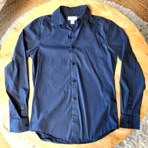 Navy Blue Mens Dress Shirt XS